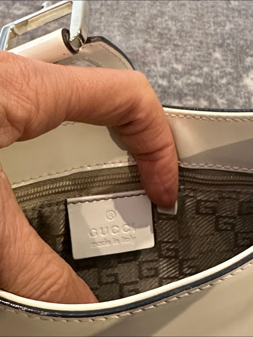 GUCCI JACKIE WHITE BAG - Picture 8 of 10